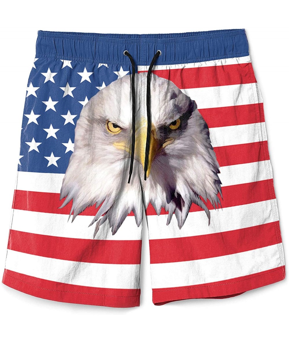 Board Shorts Men's Swim Trunks Board Shorts Quick Dry Swim Shorts with Pockets Bathing Suit for Men - Eagle - CX19D6833RS $36.95