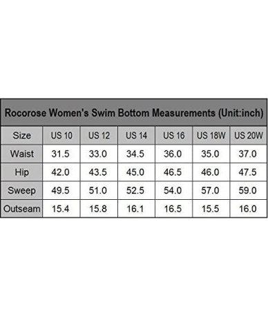 Bottoms Women's Plus Size Swim Skirt Solid Color Tankini Bottom Beachwear with Brief - 1106 Black - CP17YYWMEMS $34.31