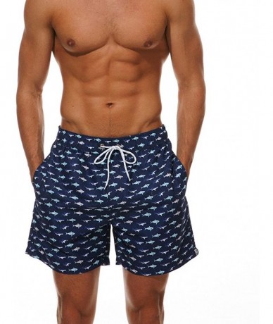 Trunks 2020 Fashion 3D Print Beach Shorts for Men Casual Outdoor Plus Drawstring 9" Inseam Swim Trunks Bathing Suits - Blue 6...