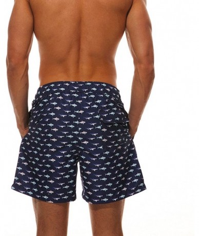 Trunks 2020 Fashion 3D Print Beach Shorts for Men Casual Outdoor Plus Drawstring 9" Inseam Swim Trunks Bathing Suits - Blue 6...