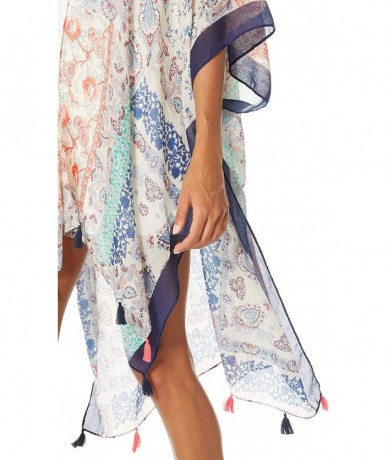 Cover-Ups Women's Beach Cover up Swimsuit Kimono Cardigan with Bohemian Floral Print - A Multi Flower - CZ18EKUI2ZQ $42.69