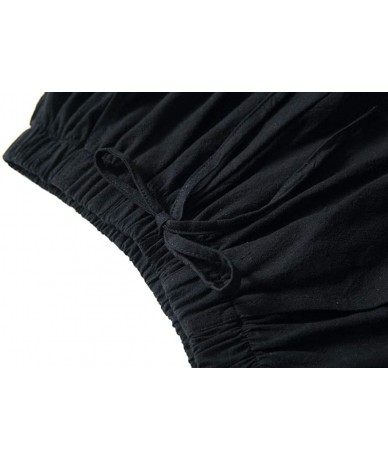 Board Shorts Pocketed Drawstring Loose Fit Shorts for Women Plus Size - Black - CL199NC9L8E $23.92