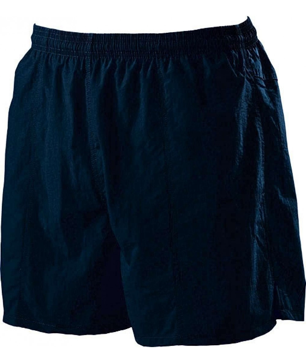 Board Shorts Men's Solid 5" Water Short - Black - CS1117OXH41 $60.45