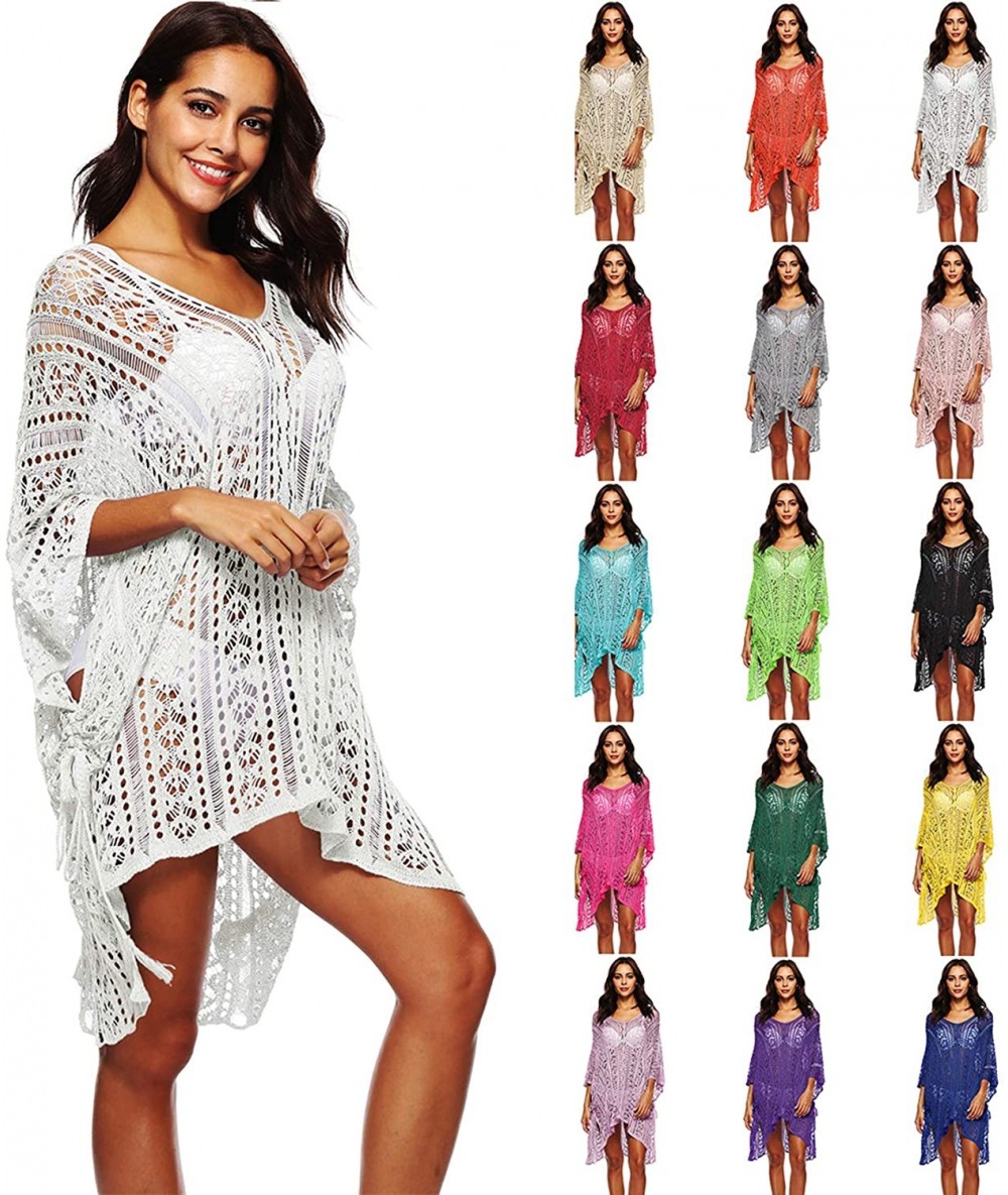 Cover-Ups Women's Beach Cover Up- Summer Swimsuit Bikini Beach Swimwear Coverups - 03white - CX197X2XRX5 $32.22