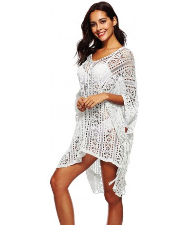 Cover-Ups Women's Beach Cover Up- Summer Swimsuit Bikini Beach Swimwear Coverups - 03white - CX197X2XRX5 $32.22