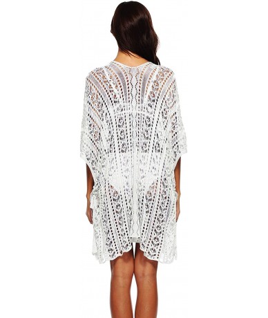 Cover-Ups Women's Beach Cover Up- Summer Swimsuit Bikini Beach Swimwear Coverups - 03white - CX197X2XRX5 $32.22