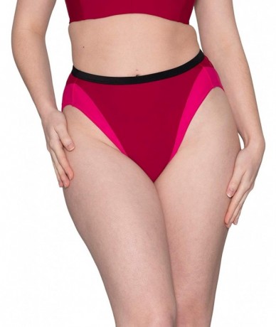 Bottoms Women's Subtropic High Waist Brief - Purple/Pink - CP18ASRDQUU $53.84