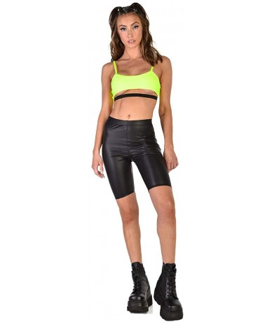 Tops Women's Underboob Cutout Crop Top Bralette - Neon Dreamz - CP18M7WIUC4 $50.89