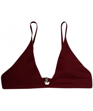 Sets Summer Tops for Women- Women Push-Up Padded Bikini Top Bandeau Swimwear Swimsuit Beachwear - Xl - C51987EGYTX $22.65