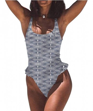 Bottoms Bathing Suit Geometric- Oriental Flowers Great for Lounging Pool Side - Multi 05-one-piece Swimsuit - CL19E79ZQG7 $58.52