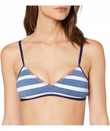 Tops Chambray Cottage Bralette Bikini Top - CH12J5C2LLV $45.59