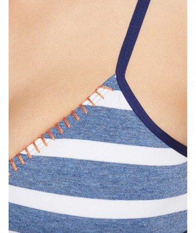 Tops Chambray Cottage Bralette Bikini Top - CH12J5C2LLV $45.59