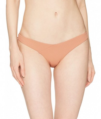 Tankinis Women's Dana Low Rise Cheeky Bikini Bottom Swimsuit - Ibiza Ribbed Bronze - CD1806TMLOC $55.20