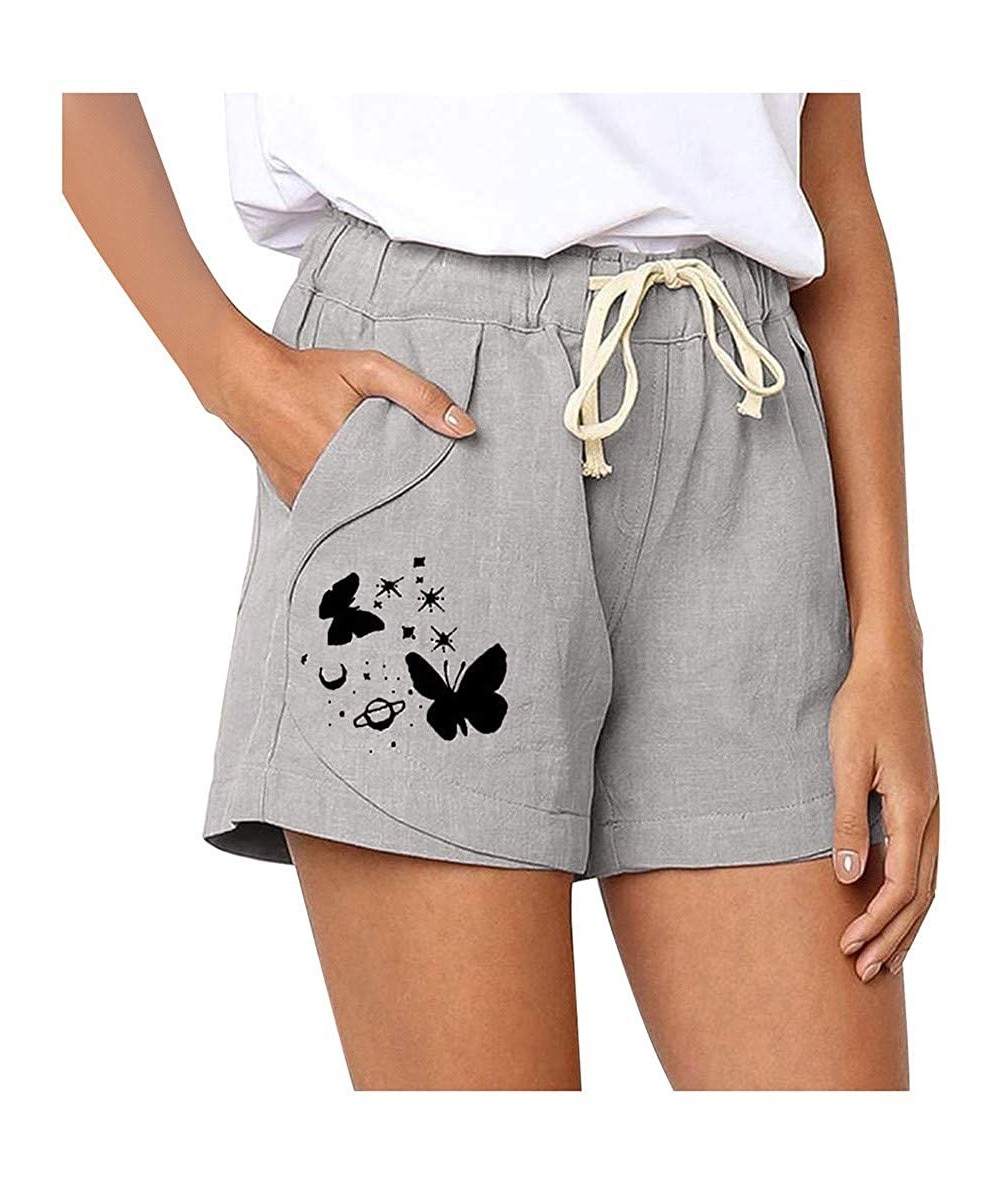 Board Shorts Ultra Soft Harem Shorts for Women - E Gray - CR19C98DAKQ $21.08