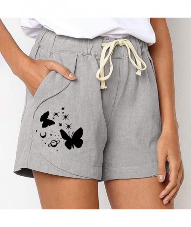 Board Shorts Ultra Soft Harem Shorts for Women - E Gray - CR19C98DAKQ $21.08