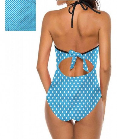 Tops Halter Swimsuits Jean Pattern on Denim Color Make You Feel Fun and Sexy - Multi 18 - CX190X4YZME $72.51