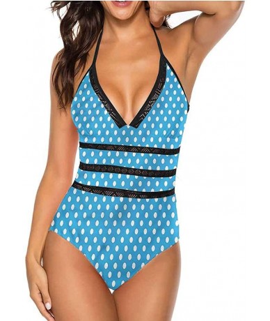 Tops Halter Swimsuits Jean Pattern on Denim Color Make You Feel Fun and Sexy - Multi 18 - CX190X4YZME $72.51