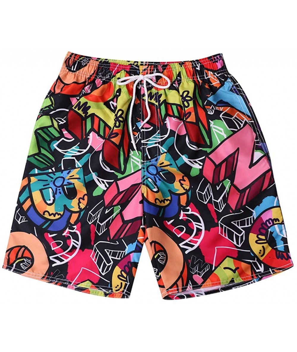 Board Shorts Men's Swim Drawstring Trunks Quick Dry Beach Surfing Running Swimming Shorts - Red2 - C318N8LQYLD $44.75