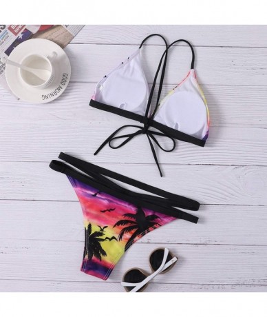 Sets Women's Bikini Swimwear Beach Wear Set - Purple - CF195ZAXUDT $29.73