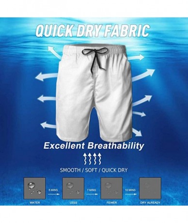 Board Shorts Men's Board Shorts Quick-Drying Swimwear Beach Vacation Party Swimming Trousers - Beautiful Scenary Lake - C1190...