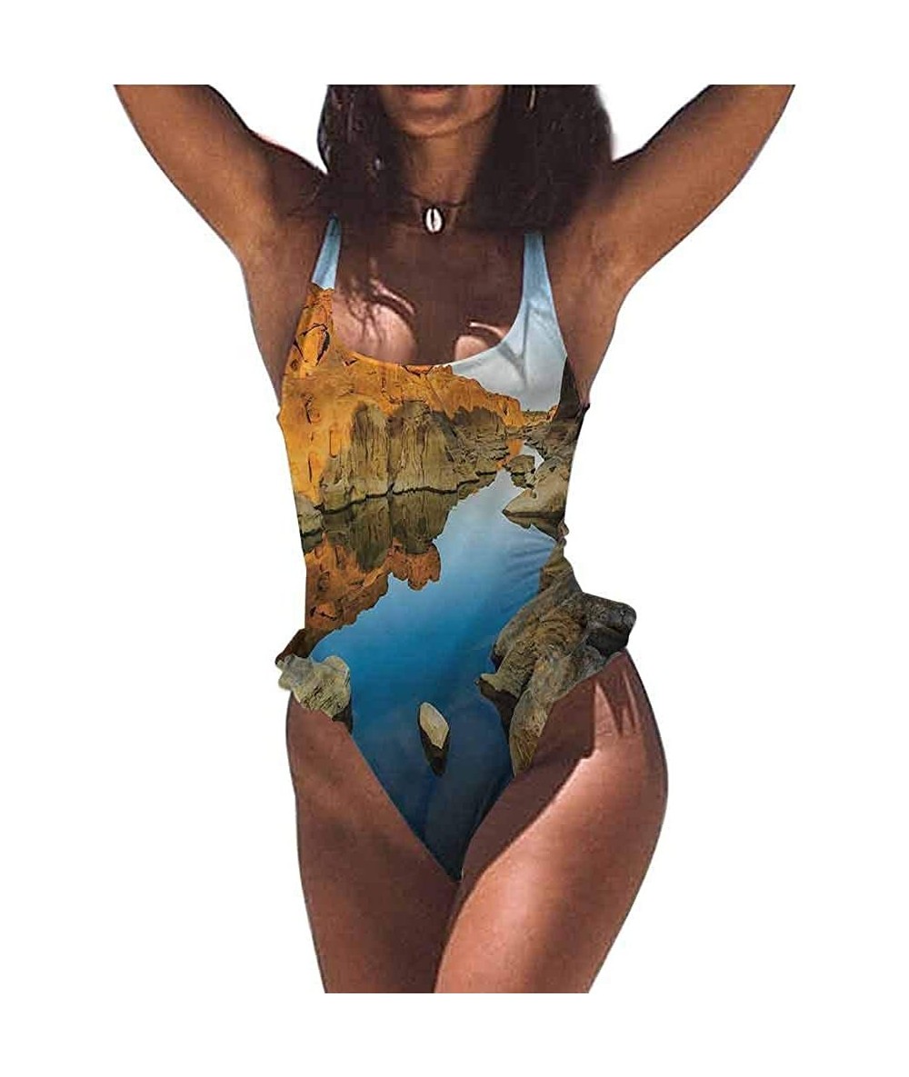 Bottoms Swimwear Bathsuit Canyon- Monument Valley America Great for Lounging Pool Side - Multi 08-one-piece Swimsuit - CO19E7...