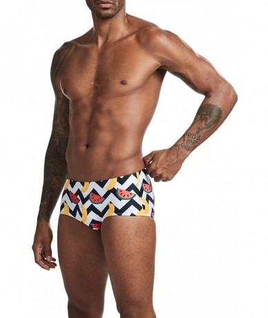 Briefs Mens Low Rise Sexy Boxer Brief Swim Trunks Swimwear - 00803 Fruit - CL198SOM6A9 $40.07