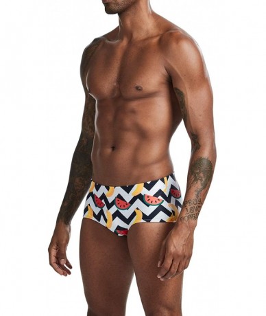 Briefs Mens Low Rise Sexy Boxer Brief Swim Trunks Swimwear - 00803 Fruit - CL198SOM6A9 $40.07