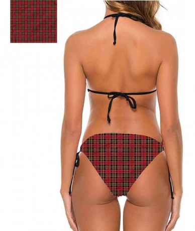 Bottoms Sexy Swimwear Checkered- Maze-Look Squares Retro Great for The Younger Crowd - Multi 06-two-piece Swimsuit - CQ19E70U...