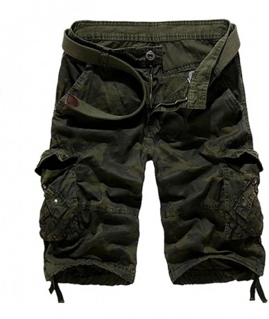 Board Shorts Pocket Mens Casual Loose Beach Work Running Shorts Pants - Army Green - C5195WRELID $47.55