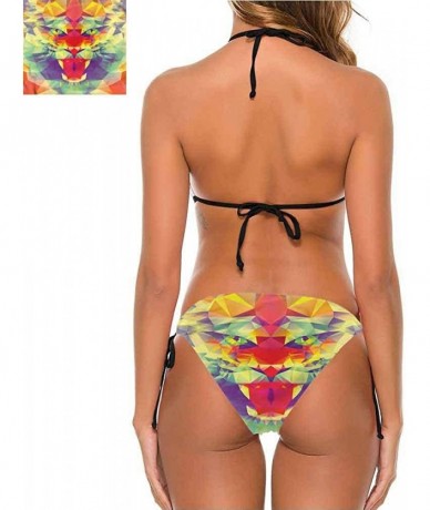 Bottoms Bikini Safari- Collage Local Wild Animals Fits All Different Body Types - Multi 13-two-piece Swimsuit - CT19E7929SR $...