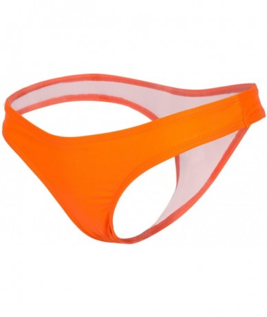 Bottoms Women's Hot Summer Brazilian Beachwear Bikini Bottom Thong Swimwear - Orange - CC12I7GWJX1 $20.81