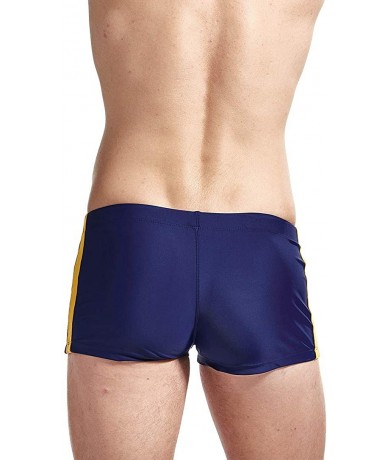 Briefs Mens Swim Shorts Athletic Swimwear Briefs Quick Dry Boxer Shorts for Men(AM8166RoyalBlueM) - CZ194HH93TN $30.09