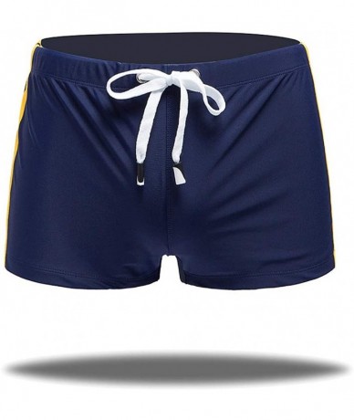 Briefs Mens Swim Shorts Athletic Swimwear Briefs Quick Dry Boxer Shorts for Men(AM8166RoyalBlueM) - CZ194HH93TN $30.09