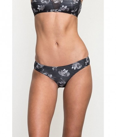 Tankinis Women's In Bloom Medium Bikini Bottoms - Black - CF12O5LG8FM $56.08