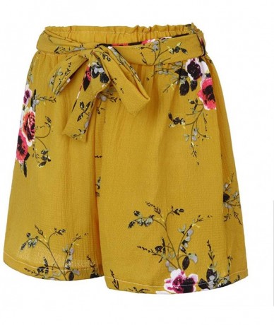 Board Shorts 2019 Women Sexy Skirt Summer Print Embroidery High Waist Short Pants - Khaki - CD184UAX4MK $21.79