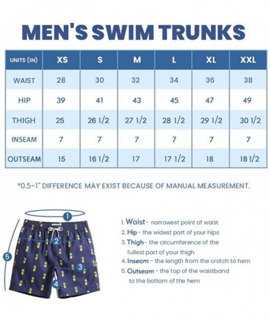 Trunks 7" Swim Shorts Mens Quick Dry Swim Trunks with Mesh Lining Teen Funny Print Swimwear Swimsuit - Leopard - CH199U7ELDI ...