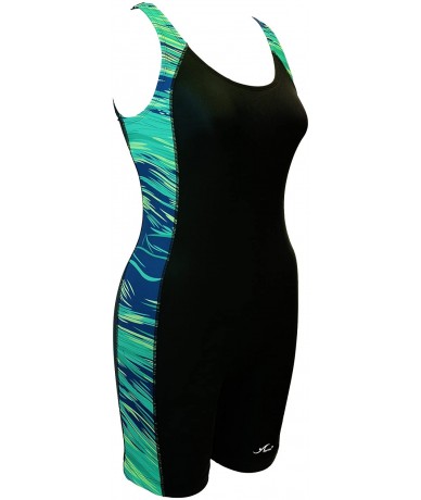 Racing Women's Lycra Unitard One Piece Swimsuit - Black/Green - CT18GXDU0LT $63.00