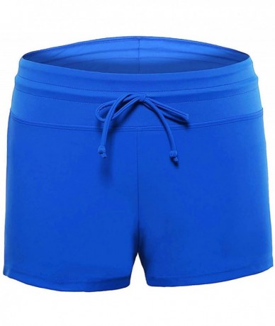 Board Shorts Women Beach Board Shorts Boy Short Pants Plus Size Tankini Bottom Swimwear Short - Royal Blue - CT18EO0NU93 $32.82