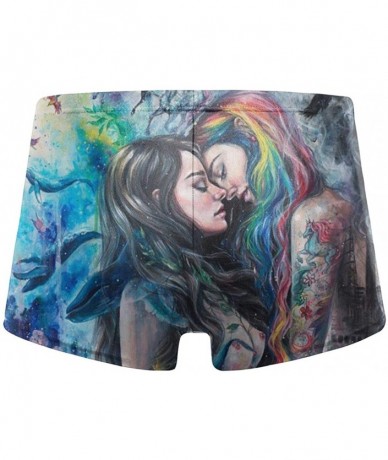 Briefs Men's Low Rise Swim Briefs Bulge Swim Trunks - Goth Gothic Girl Lace Love Lgbt Lesbian Pride - CH19C5M9IKK $48.28