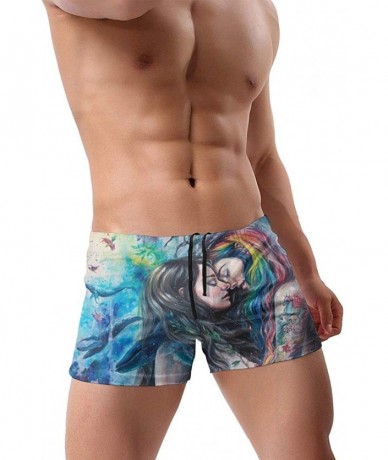 Briefs Men's Low Rise Swim Briefs Bulge Swim Trunks - Goth Gothic Girl Lace Love Lgbt Lesbian Pride - CH19C5M9IKK $48.28