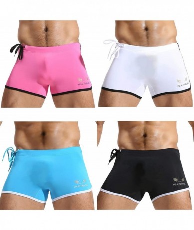 Trunks Elastic Fitness Pants Fashion Swimming Trunks Beach Pants Running Shorts Bj1010 - 4 Colors Mixed - B - C918L6CU59C $61.54