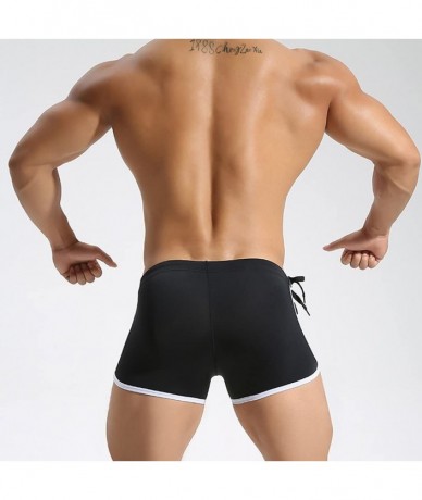 Trunks Elastic Fitness Pants Fashion Swimming Trunks Beach Pants Running Shorts Bj1010 - 4 Colors Mixed - B - C918L6CU59C $61.54