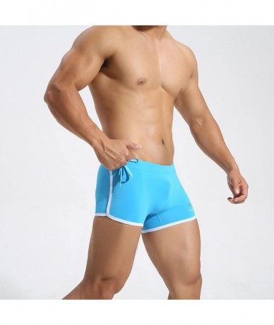 Trunks Elastic Fitness Pants Fashion Swimming Trunks Beach Pants Running Shorts Bj1010 - 4 Colors Mixed - B - C918L6CU59C $61.54