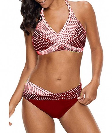 Bottoms Bikini Swimsuit Slim Slimming spot Plus Fat Increase Size - Red - C8190WOAOQS $49.97