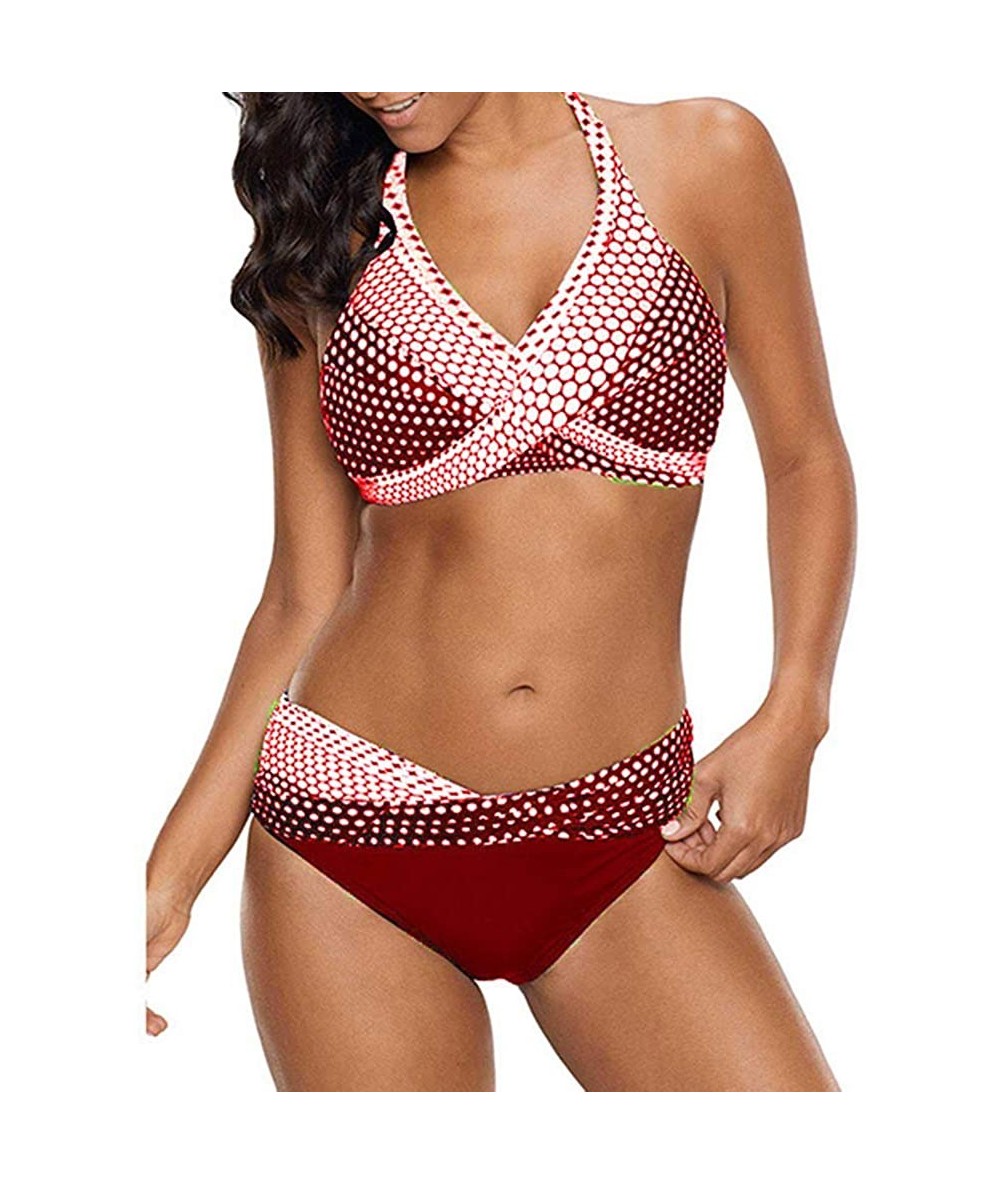 Bottoms Bikini Swimsuit Slim Slimming spot Plus Fat Increase Size - Red - C8190WOAOQS $49.97