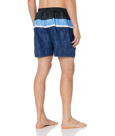 Racing Mens Horizon Atlantic Swim Short - Black White Blue - CS18K7KXLR5 $61.89