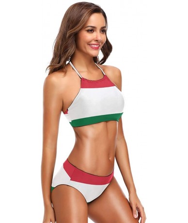 Sets Iceland Flag Bikini Swimwear Swimsuit Beach Suit Bathing Suits for Teens Girls Women - Hungarian Flag - CS18R45UD2W $58.79