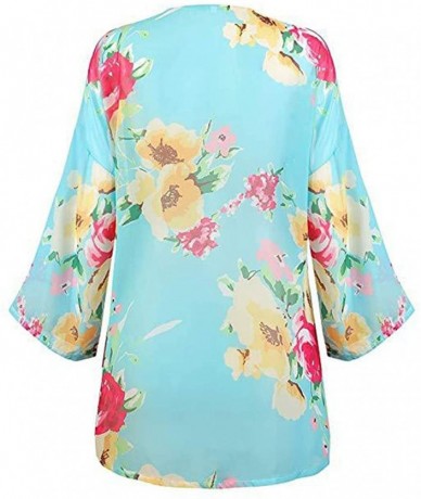 Cover-Ups Kimono for Womens- Fashion Cover Blouse Tops Print Beach Smock Cardigans - 5002green - CK18T02QQZA $29.35