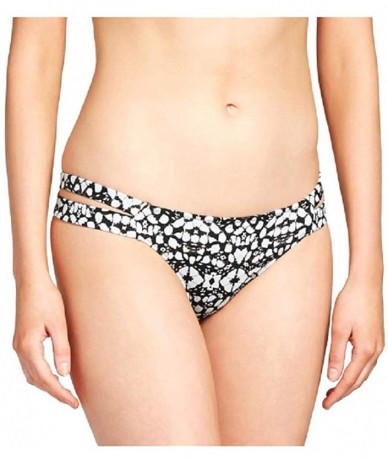 Bottoms Women's Sun Rays Extra Cheeky Bikini Bottom Double Side Tab - Black Tie Dye - C418T4S8LS2 $34.23