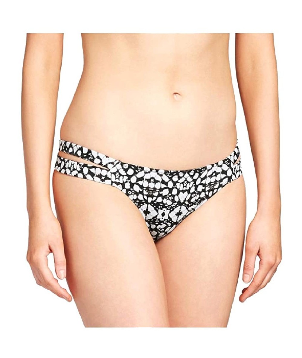 Bottoms Women's Sun Rays Extra Cheeky Bikini Bottom Double Side Tab - Black Tie Dye - C418T4S8LS2 $34.23